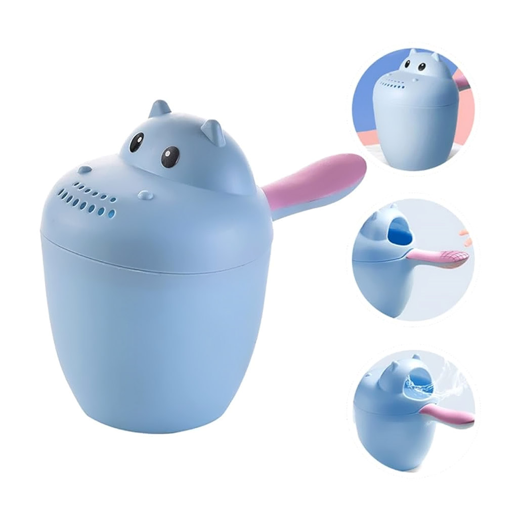 Taza Enjuague Bebé Forma Gato - Baño Champú Bebés 19.5cm Polipropileno