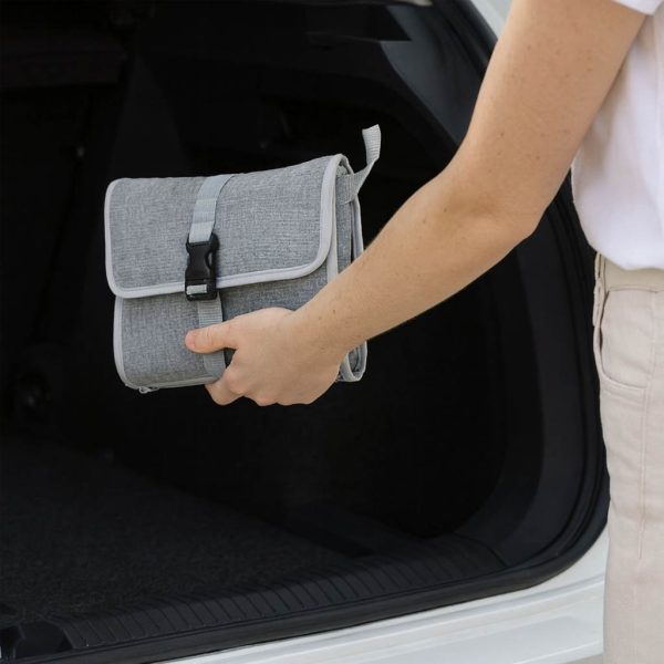 Cambiador para Bebé Portátil y Plegable, color Gris | Uso en Viaje