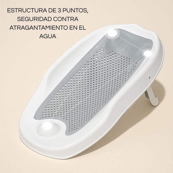 Hamaca de baño ergonómica, color gris | Estructura Seguridad