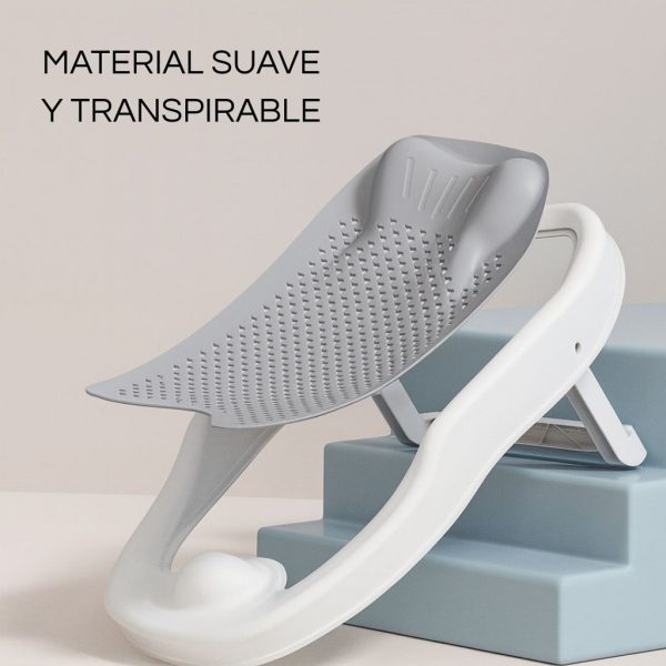 Hamaca de baño ergonómica, color gris | Material Transpirable