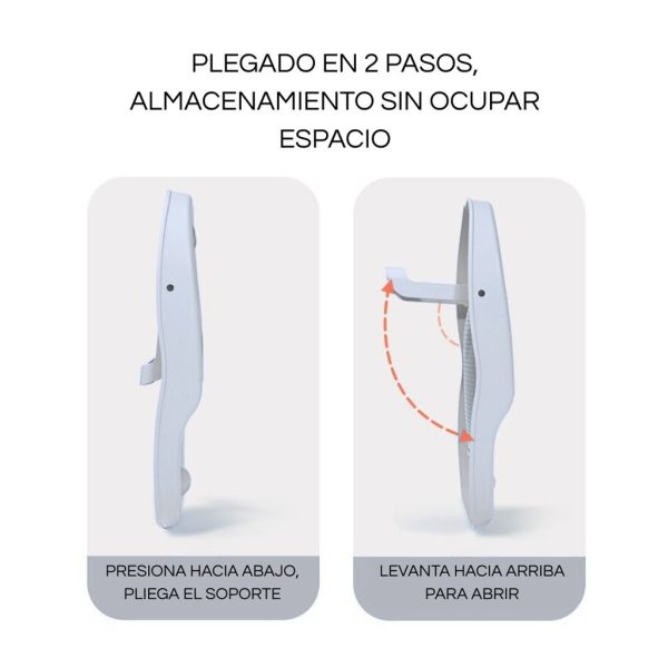 Hamaca de baño ergonómica, color gris | Pasos Plegado
