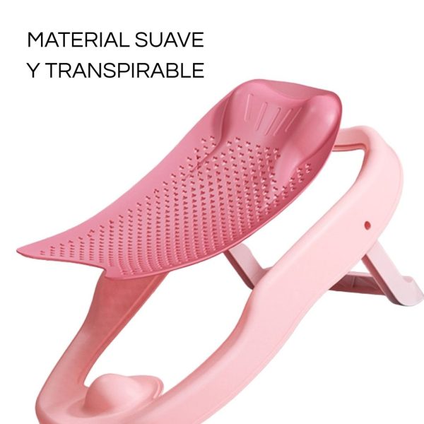 Hamaca de baño ergonómica, color rosa | Estructura de Material Transpirable