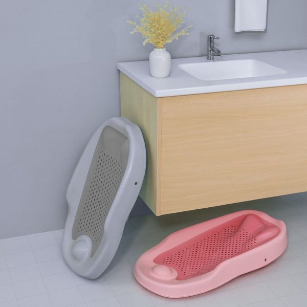 Hamaca de baño ergonómica, color rosa | Plegado