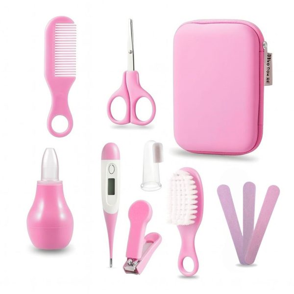 Set de manicura, higiene y cuidado para el bebé, color rosa