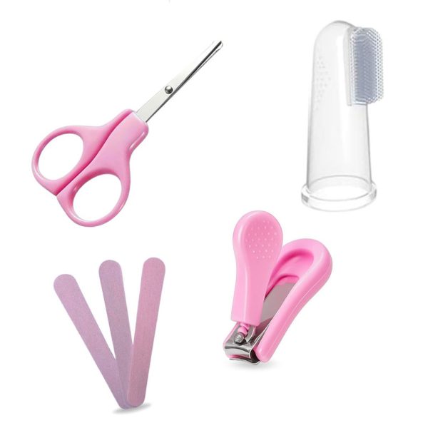 Set de manicura, higiene y cuidado para el bebé, color rosa | Más Piezas incluidas