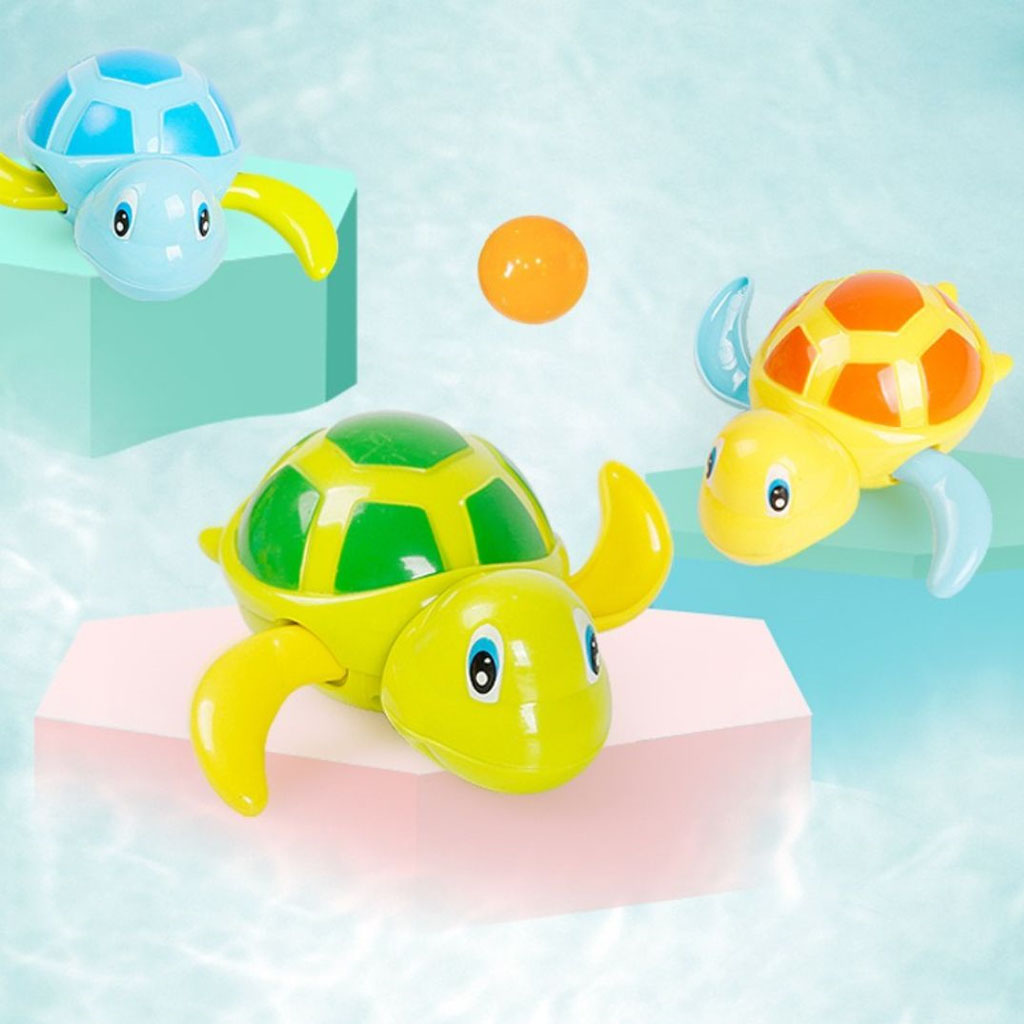 Juguete de baño tortugas de cuerda, multicolor | Detalle Uso