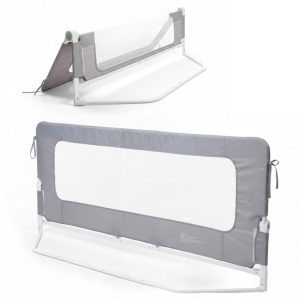 Barrera de seguridad para cama de 180cm, color gris y blanco