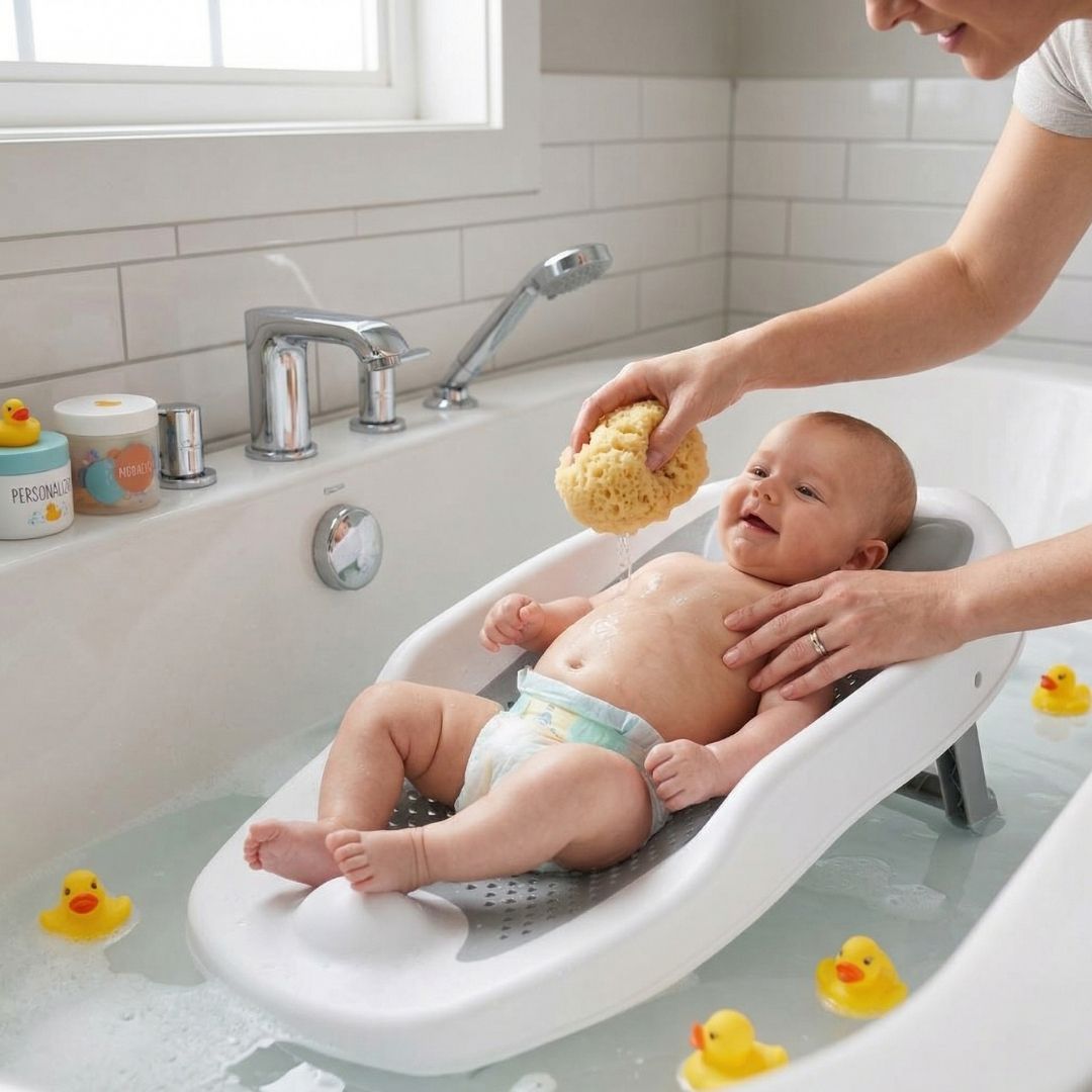 Hamaca de baño ergonómica, color gris - Imagen 2