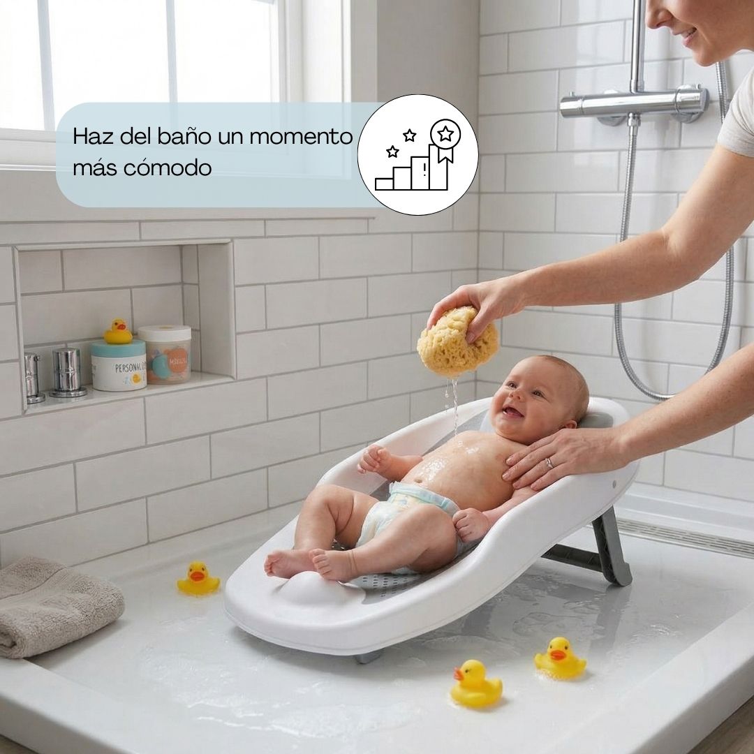 Hamaca de baño ergonómica, color gris - Imagen 8
