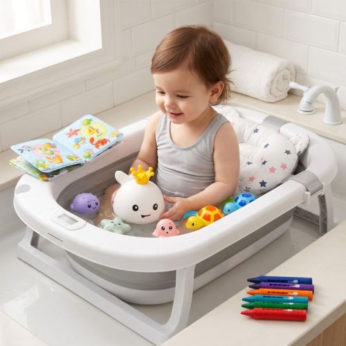 Pack de juguetes de baño CREATIVO | Detalle Uso en Bañera