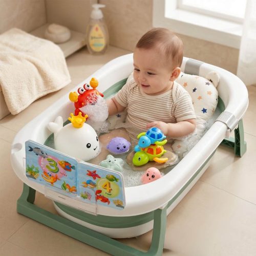 Pack de juguetes de baño MARINO | Detalle Uso en Bañera