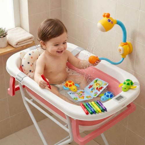Pack de juguetes de baño SAFARI | Detalle Uso en Bañera