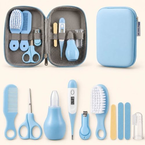 Kit de manicura, higiene y cuidado para el bebé, azul | Detalle Principal