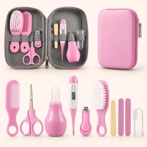 Kit de manicura, higiene y cuidado para el bebé, rosa | Detalle Principal