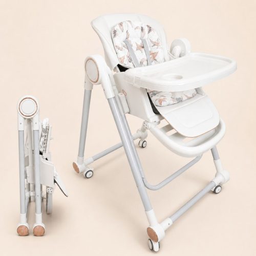 Trona evolutiva 3 en 1 para bebé: hamaca, silla y trona, blanco